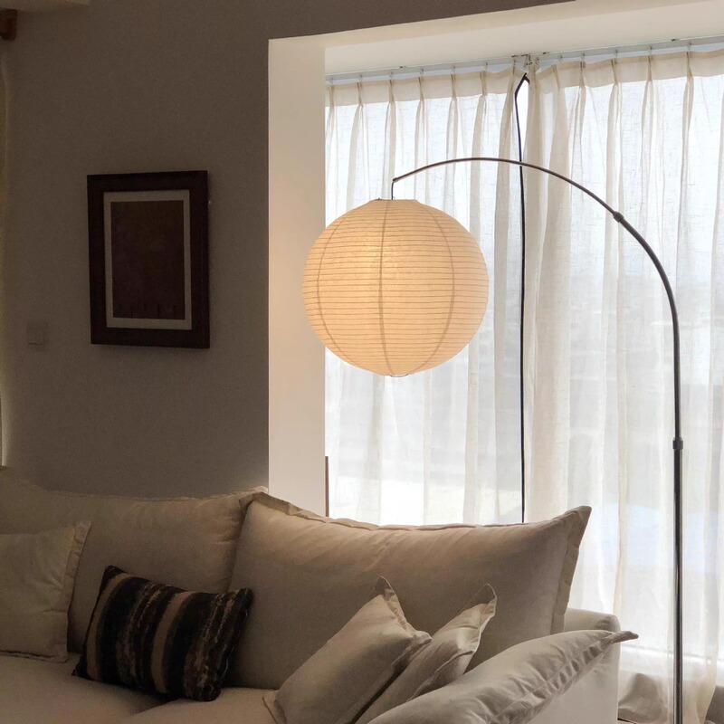 Japanese-Style Rice Paper Floor Lamp Wabi-Sabi Retro Bedroom Living Room Sofa Side Designer Artistic Atmosphere Standing Table Lamp