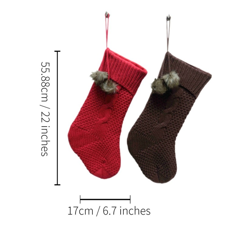 クリスマスメーカー既製クリスマスソックスレターウールぬいぐるみクリスマスギフトバッグパターン無地冬アメリカンホーム|undefined