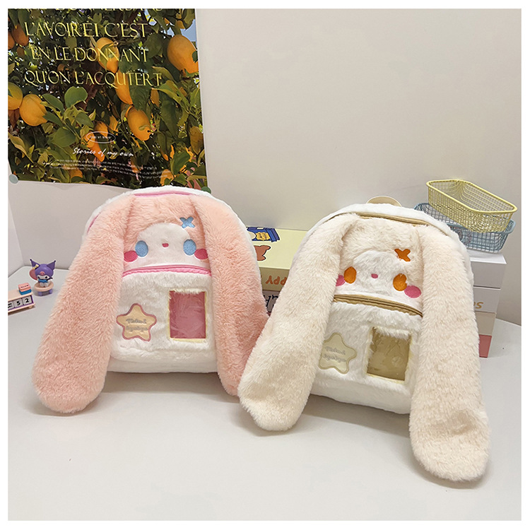 717g Weight Zipper Closure Type Double Shoulder Straps Strap Type Functional Backpack Bags Type Casual, Holiday Occasion Plush Material Women's Backpack Backpack Animal, Cartoon Pattern Spring, Autumn&Winter Season Women's Gender Cute Style Square Shape Animal Cartoon Casual Holiday Women's Backpack Functional Backpack 38