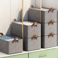 Steel frame storage box foldable household clothes storage box wardrobe drawer-type dust-proof organizing box pants storage