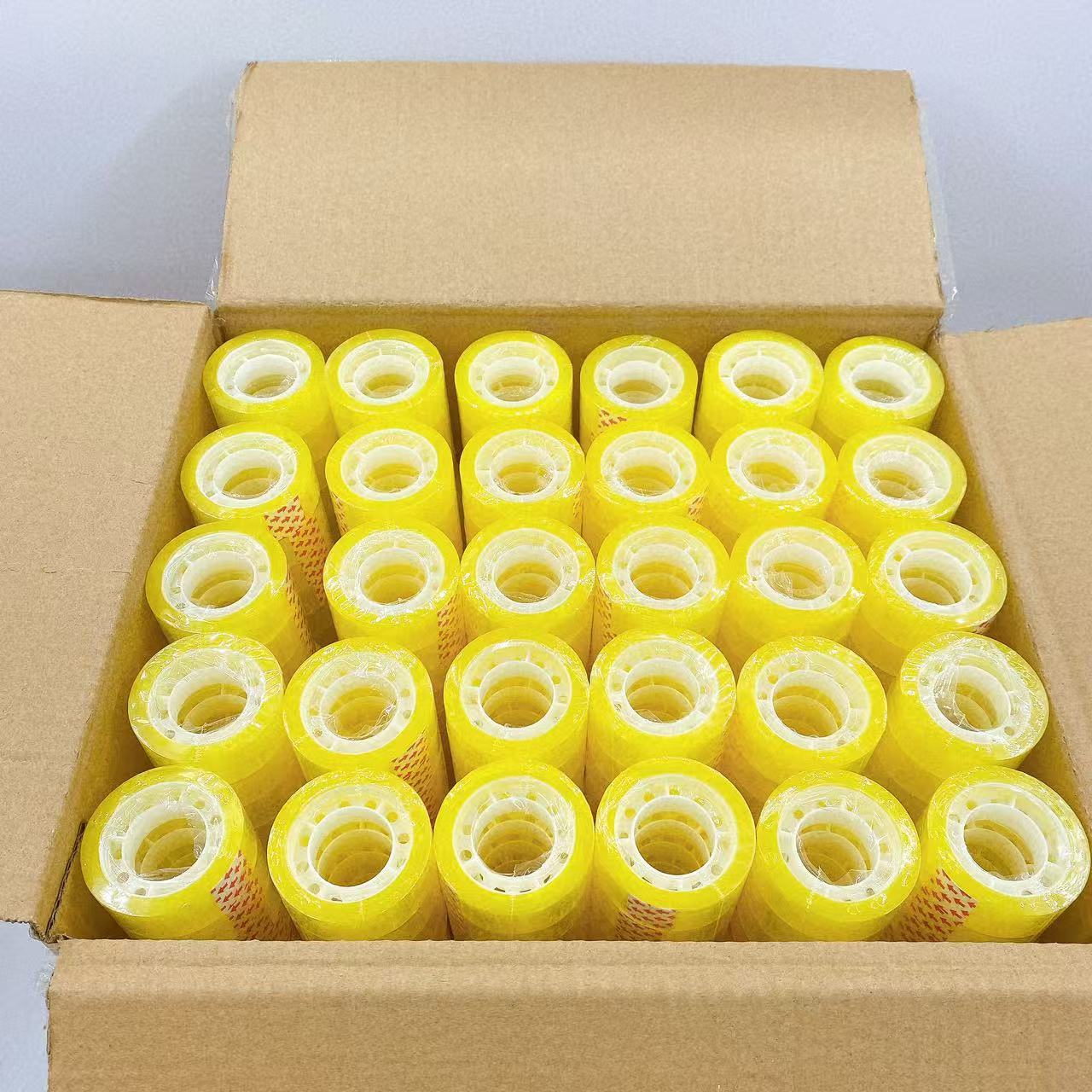 Papelería cinta adhesiva de color transparente pequeña cinta adhesiva estudiantes de oficina floral cinta adhesiva de sellado para suministros de oficina 18mm