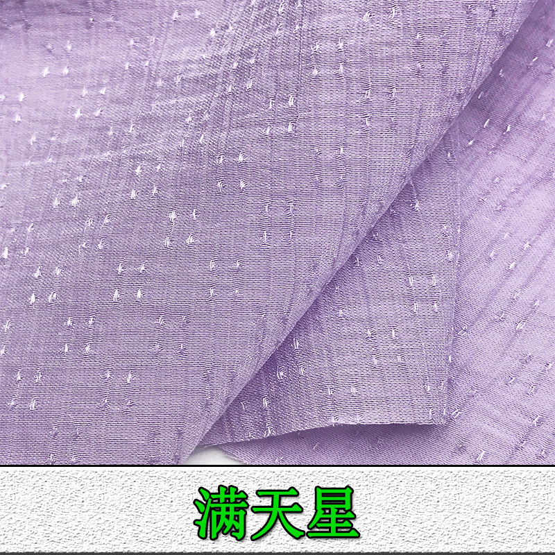 薄款满天星雪纺提花 锦粘亮光雪纺褶皱布 女装仙女裙上衣汉服服装