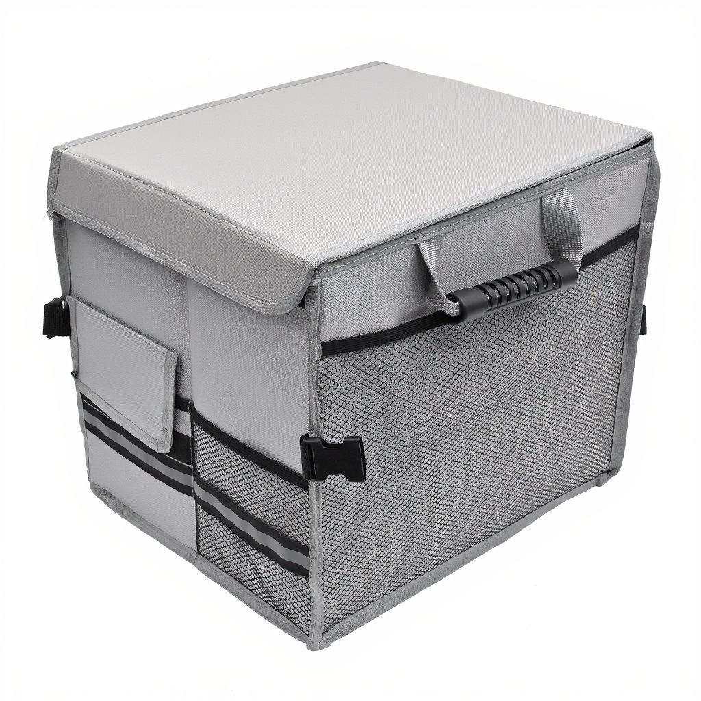 Caja de almacenamiento del maletero del automóvil Caja de almacenamiento del automóvil Caja de almacenamiento Suministros del automóvil Caja trasera Zapatos Taburete de almacenamiento plegable