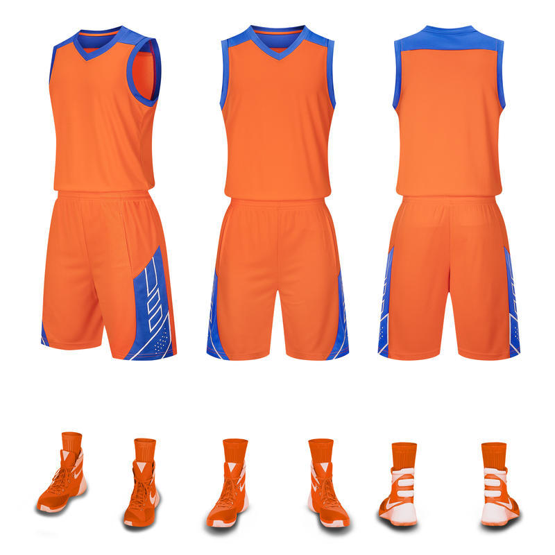 El juego de ropa de baloncesto se utiliza para el campamento de entrenamiento, ropa de balón transpirable de secado rápido para adultos y niños, la misma camiseta puede imprimir logotipo.