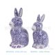 Creative Blue and White Porcelain Rabbit Sculpture Cute Bird Cute Chicken Auspicious Mouse Ornaments Home Entrance Decoration Gifts