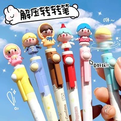 女の子のぬいぐるみの回転ペンの回転ウサギの派の大星のスポンジの赤ちゃんの高い顔の値の学生の賞品の贈り物の減圧のペン