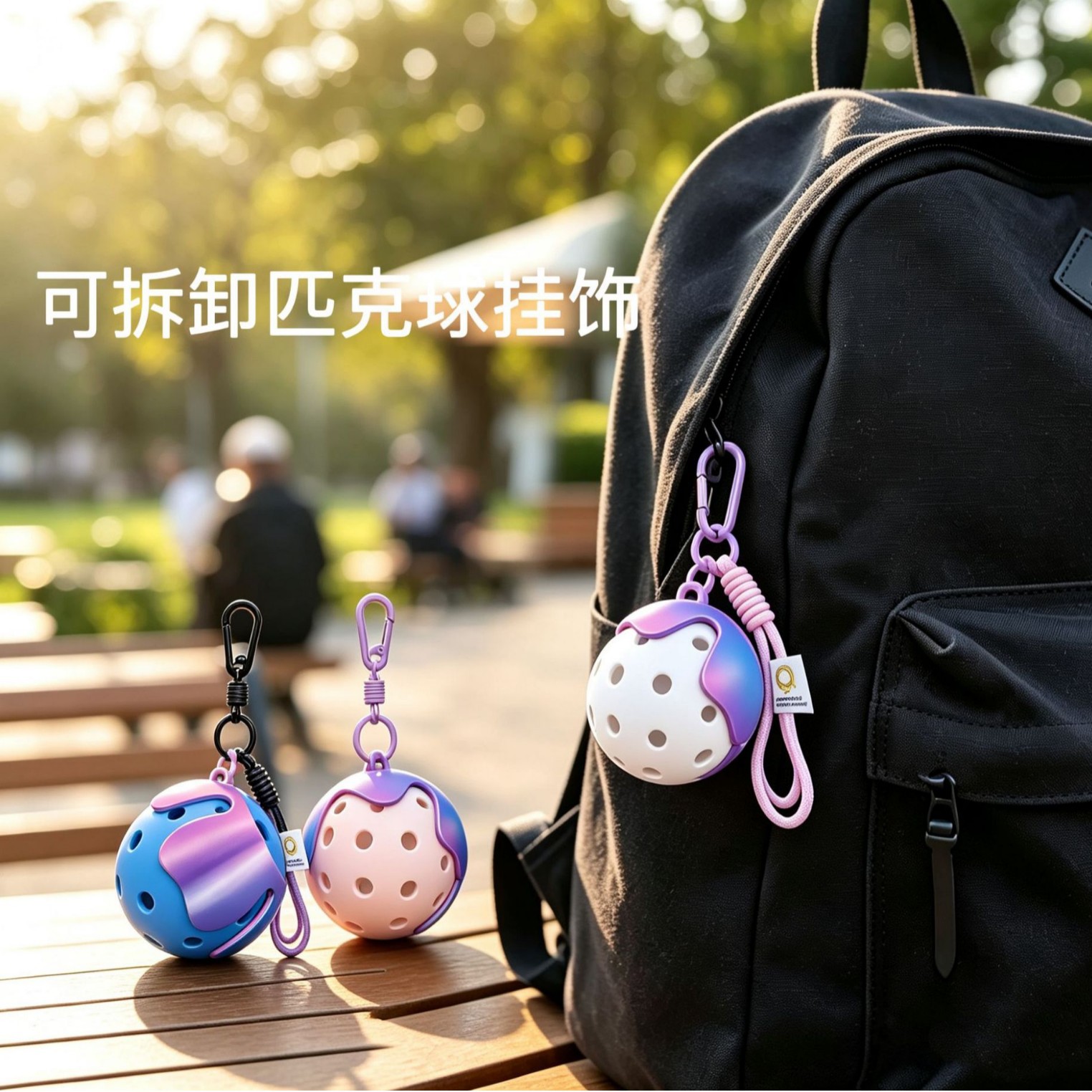Factory stock pickleball ornaments accessories toys cross-border pickleball keychains fan souvenirs gifts