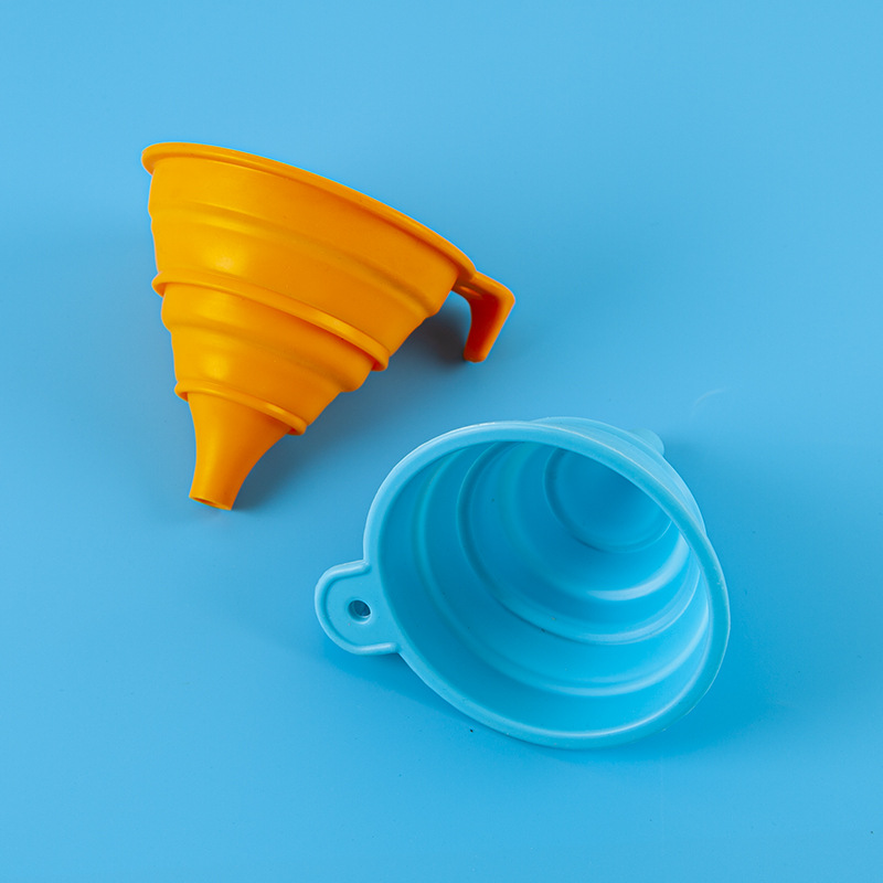 Silicone heat-resistant foldable funnel, big container, Amazon