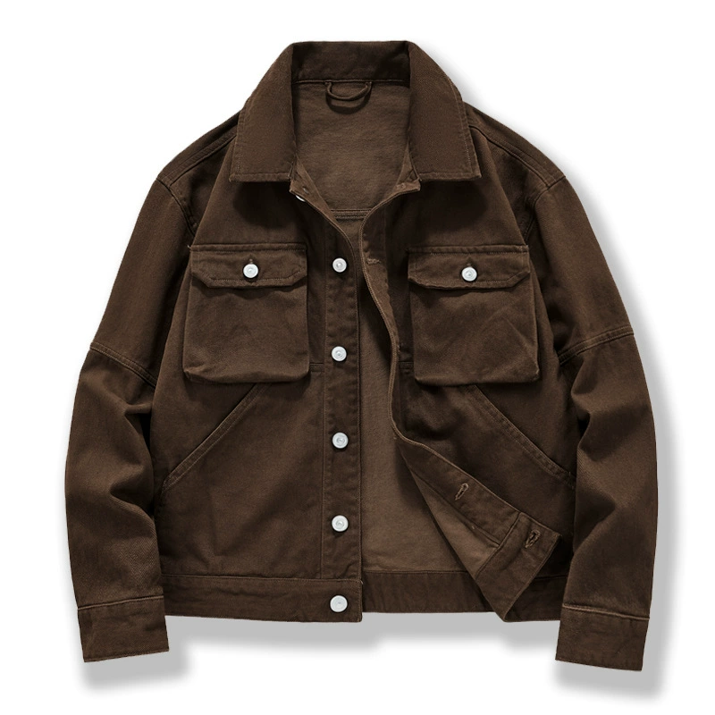Американская тяжелая ретро джинсовая куртка мужская весна и осень 2024 новая мода бренда повседневная осенняя куртка для мужчин