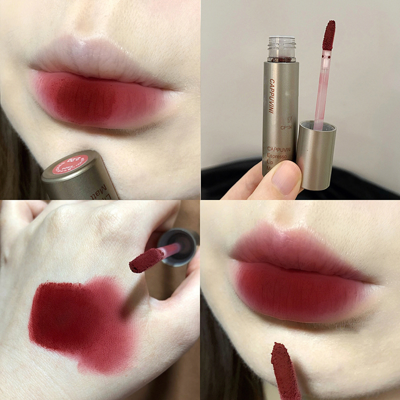 Cappuvini濃縮リップ釉薬マットリップ釉薬リップグロス平価秋冬学生女性ベルベット国産化粧口紅|undefined