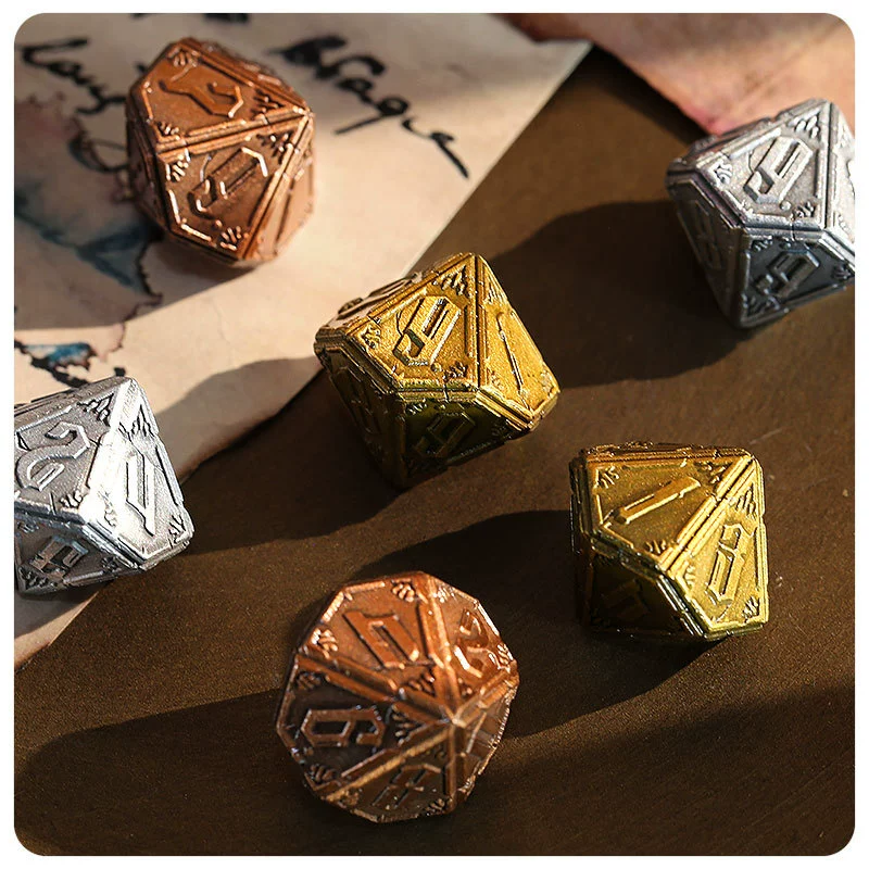 [Игра «Моллюск»] Deep Sea Legacy Dice D10 Тематические металлические игральные кости Cthulhu Аксессуары для настольных игр Цифровые игральные кости