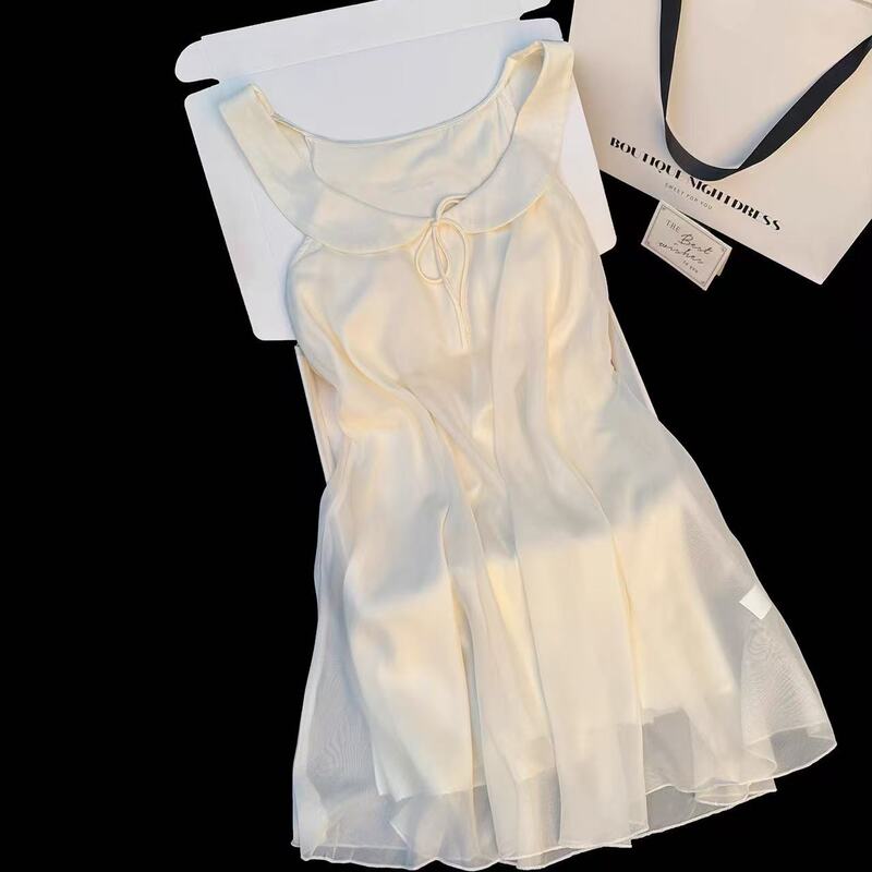 Ys305【Delicate Doll Collar】2026 New Spring/Summer Ice Silk Doll Collar Sweet and Pure Desire Style High-End Nightgown