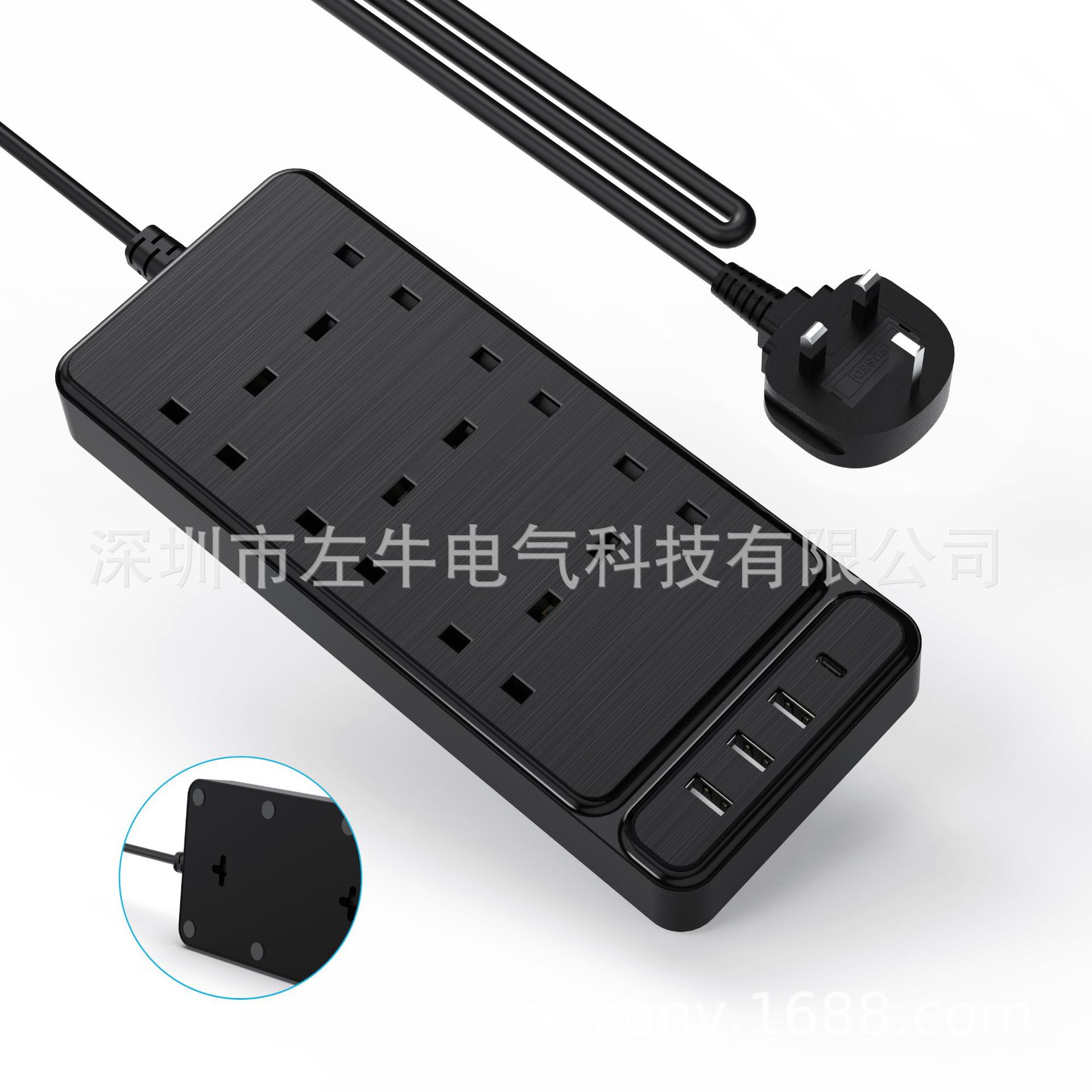 PD英规排插 PD英规插座 防浪涌插座 美规墙插 USB插座 美规插座6A