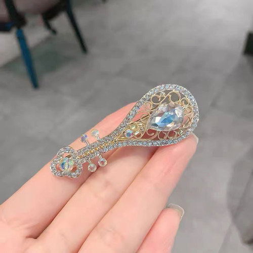 Chinese style retro hairpin for women, small bangs clip, duckbill clip for broken hair, Pipa girl side clip, Internet celebrity top clip