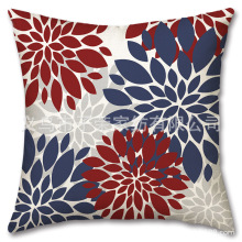 亚马逊抱枕套节日装饰客厅沙发靠枕套亚麻印花方形圣诞节新中式风