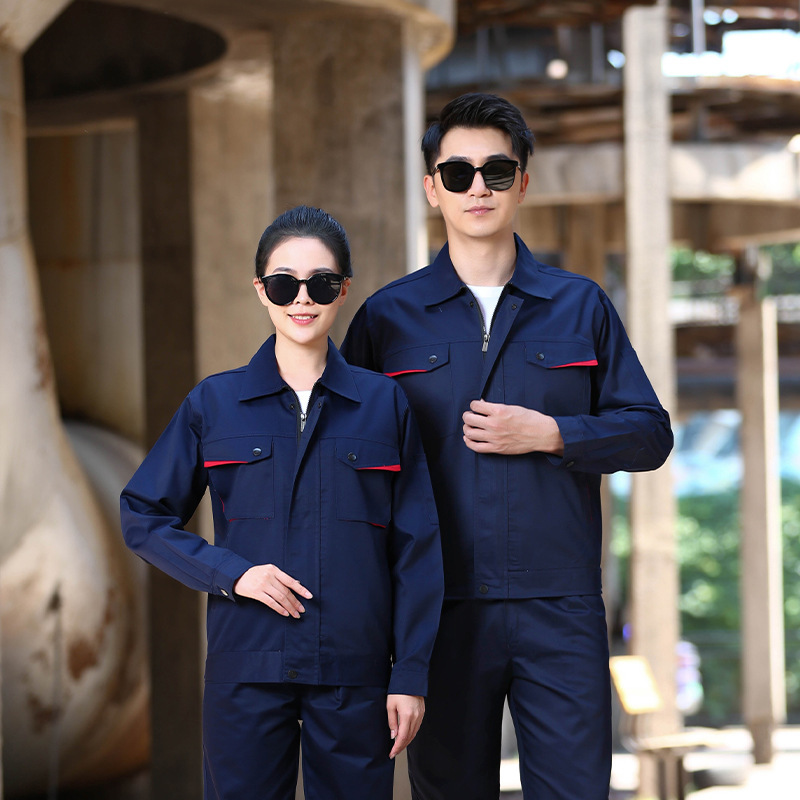 春秋工作服套装男耐磨耐脏工装长袖汽修服工厂车间机修劳保服上衣|undefined