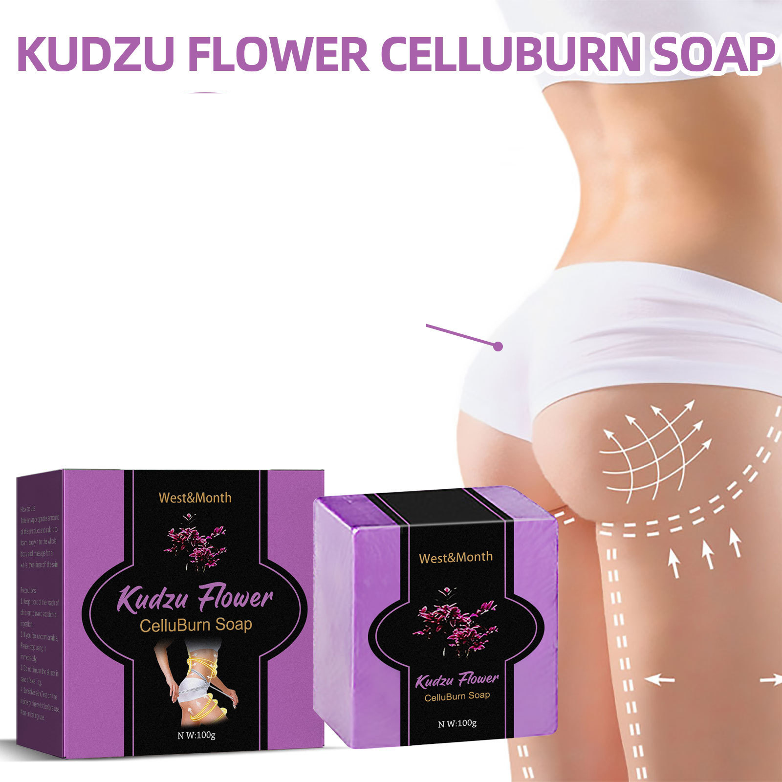 West Month Kudzu Flower Soap Is Gentle, Smooth, Refreshing, Comfortable, Delicate, Moisturizing, Cleansing and Caring for the Arms