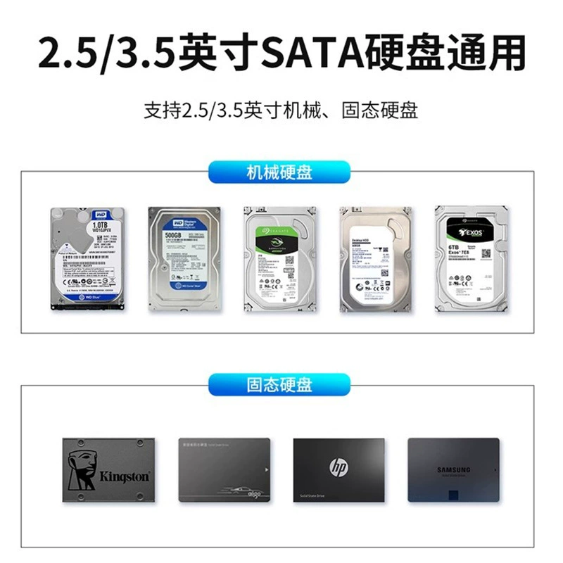 Коробка внешнего жесткого диска SATA к USB механический SSD 2,5/3,5 дюйма внешний универсальный настольный компьютер внешний