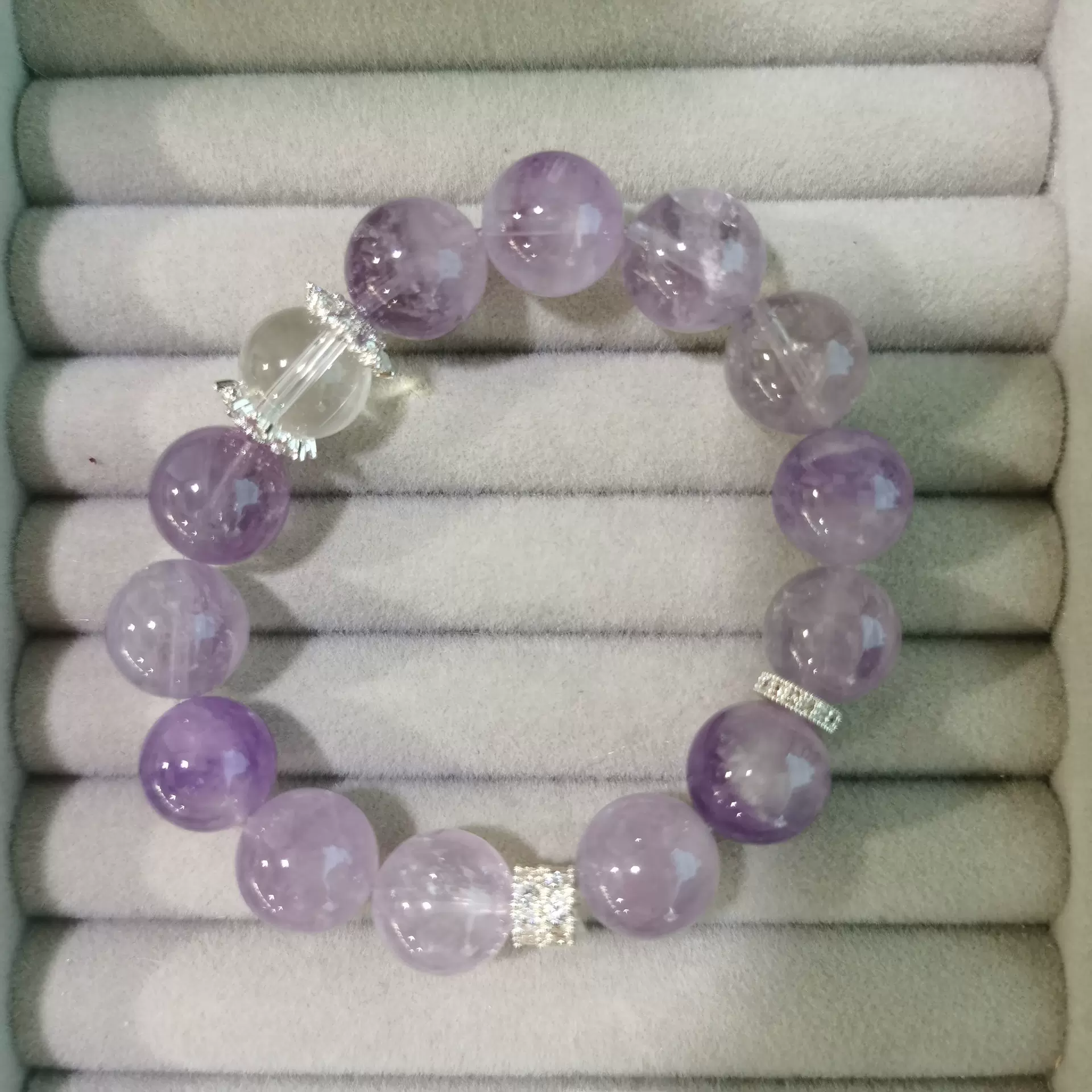 新中式天然石紫罗兰轻奢时尚百搭水晶女手链时尚百搭手饰厂家批发