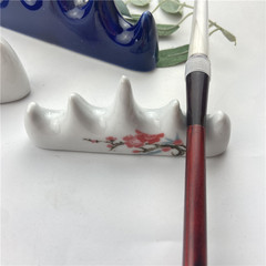 Ceramic five-finger blue and white porcelain pen mountain pen holder small and large plum blossom mountain-shaped pen holder Chinese painting calligraphy stand wholesale