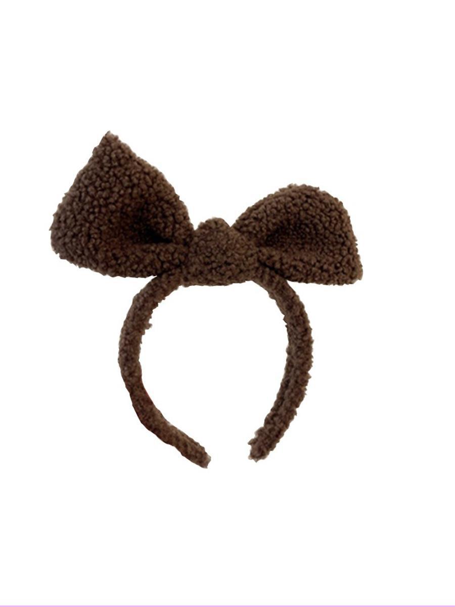 Importación coreana de lana de cordero de color retro gran abrazadera de cabello de arco abrazadera de cabello otoño y invierno lavar la cara abrazadera de cabello red adornamiento para mujeres