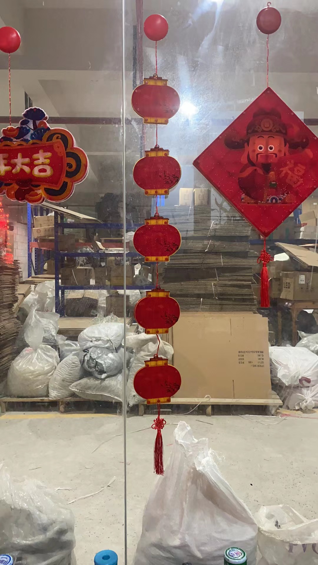 Festival de Año Nuevo decoración ventana