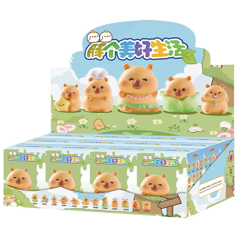 创意古风办公桌面摆件九尾小灵狐萌粒盲盒潮玩公仔节日礼物批发|undefined