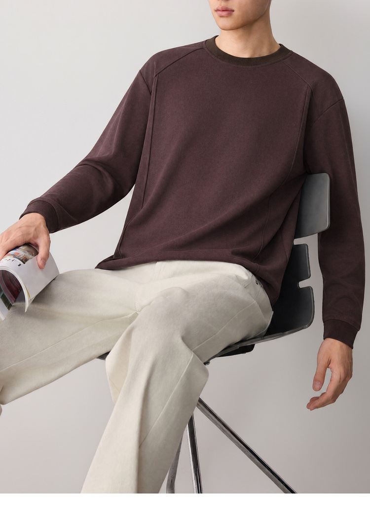 Áo hoodie nam nỉ cao cấp phong cách thông minh, chia cắt lập thể, kiểu dáng đơn giản hiện đại — đen chi tiết 31