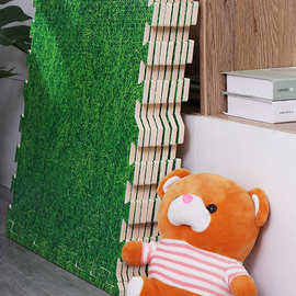 RP4T批发仿小草绿色地垫厨房泡沫地垫客厅拼接垫子大号加厚地板垫