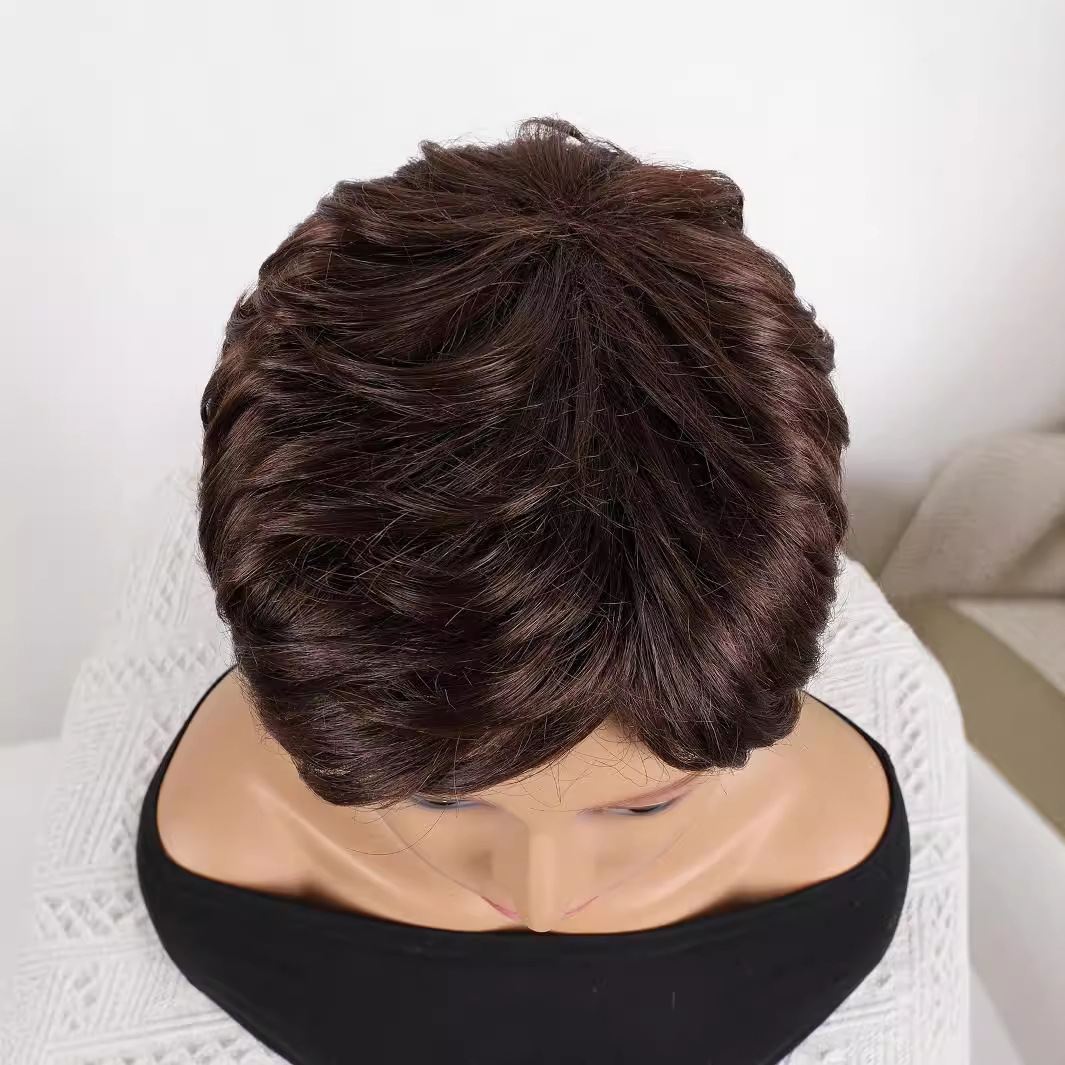 Fibra química al por mayor bob cabello pelucón mecánico pelucón cubierta de pelo