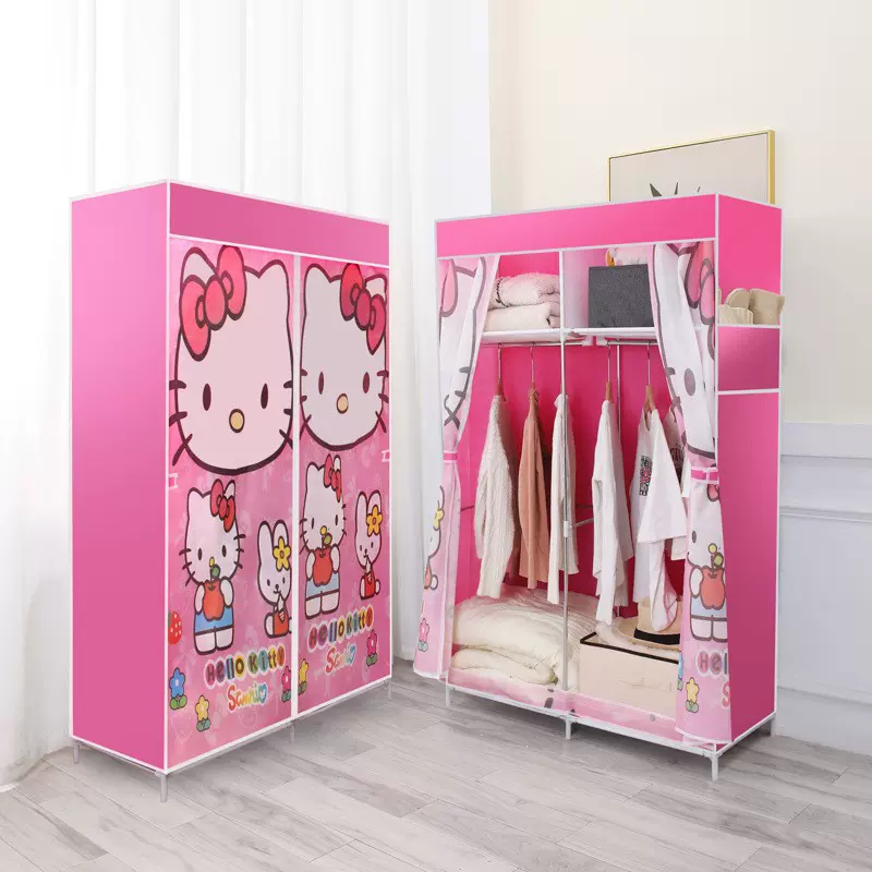 简易布衣柜宿舍出租房卧室单人婴儿衣服收纳组装衣服收纳衣橱柜子