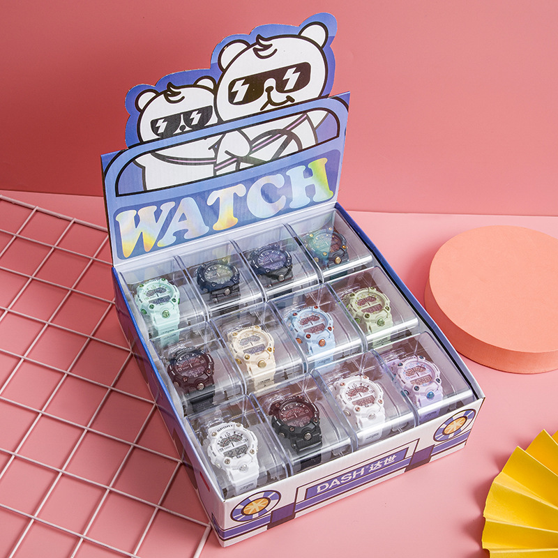 Dashi serie caja electrónica reloj popular luminoso impermeable reloj para estudiantes hombres y mujeres simple reloj deportivo