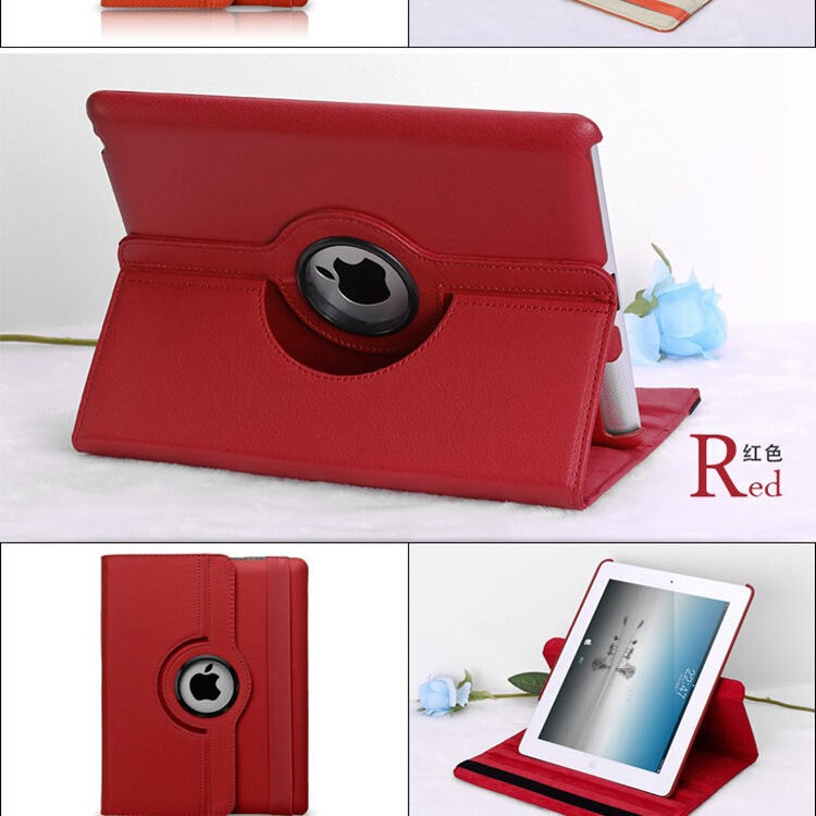 Litchi Pattern Rotating Leather Case Manufacturer Suitable for Apple iPad Air4Mini5 Anti-Fall Tablet Protective Case Pro Missing Mark