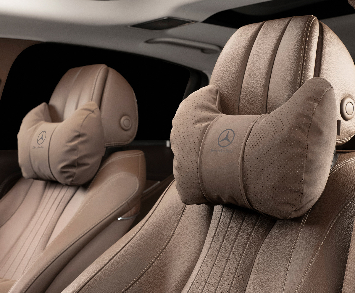 Suitable for Mercedes-Benz Headrest Glc260Lc-Class E300Lsab18 Car Neck Pillow Car High-End Cushion Seat