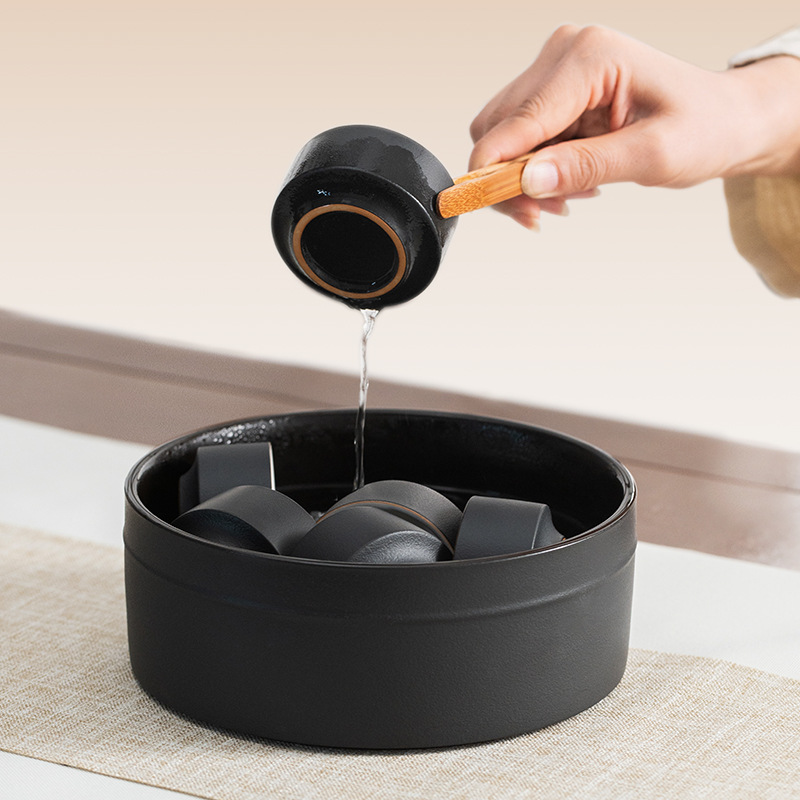 Juego de té de olla lateral Tao Runhui Un juego completo de juego de viaje simple chino Juego de té al por mayor de stock para el hogar