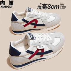 牛皮版超软底阿甘鞋子女德训鞋女款2025秋季新款百搭休闲运动单鞋