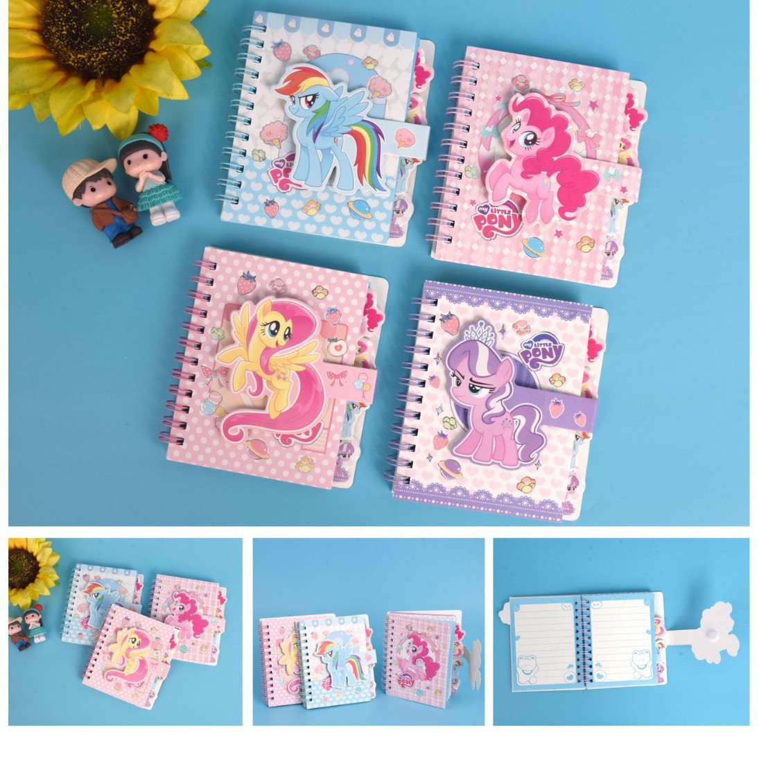 Caricatura encantadora Stevie Capibala oso pequeño Maculome cuadrado clasificador de bobinas cuaderno de papelero