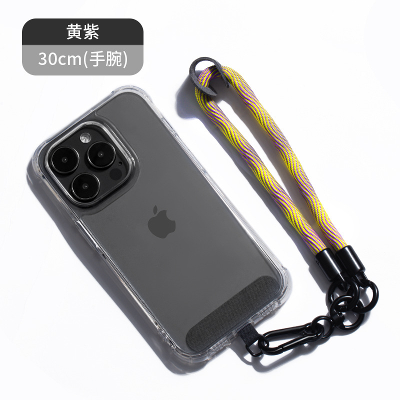 Cordón de teléfono móvil al por mayor crossbody ajustable avanzado Halter muñeca tejida Sling back clip caja del teléfono móvil correa de cordón