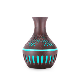 Vase Mini Aromatherapy deep and light wood grain household air humidifier USB