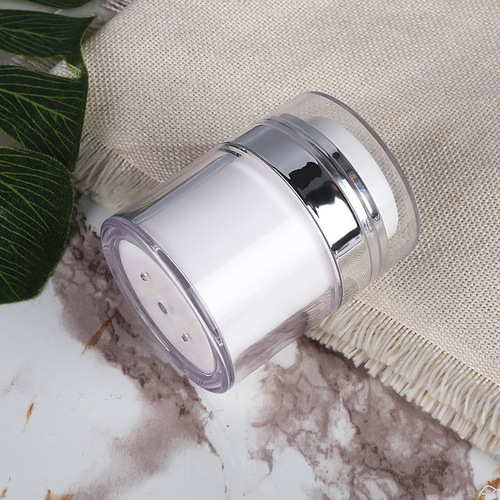 Pressing Type Acrylic Vacuum Cream Bottle Face Cream Box Cosmetics Isolator Cream Bottle Lotion Double Layer Dose Bottles 