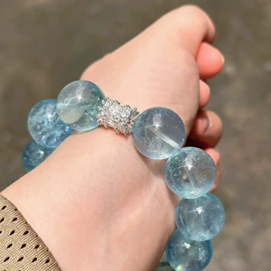 14K Gold-Plated Color-Preserving Crystal DIY Accessories Large Zircon Spacer Beads Bracelet Accessories Necklace Jewelry