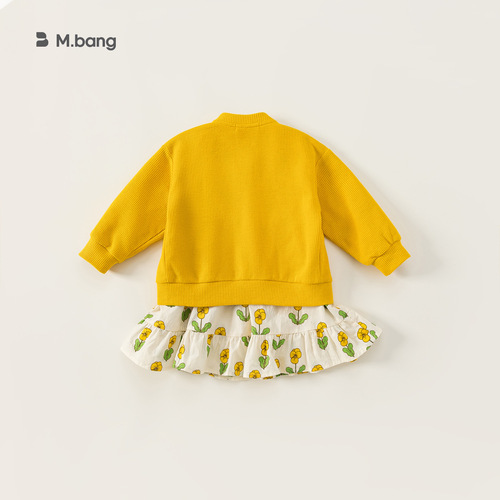 babycity girls spring suit children's pastoral flower coat dress little girl's clothing QT82085