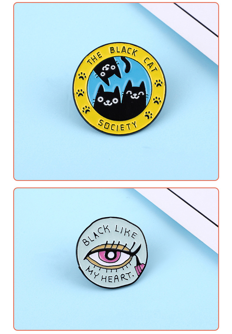4g Weight Brooches Classification Business Occasion Alloy Material Simple Style Pin Letter Cat Mushroom Alloy Enamel Unisex Brooches