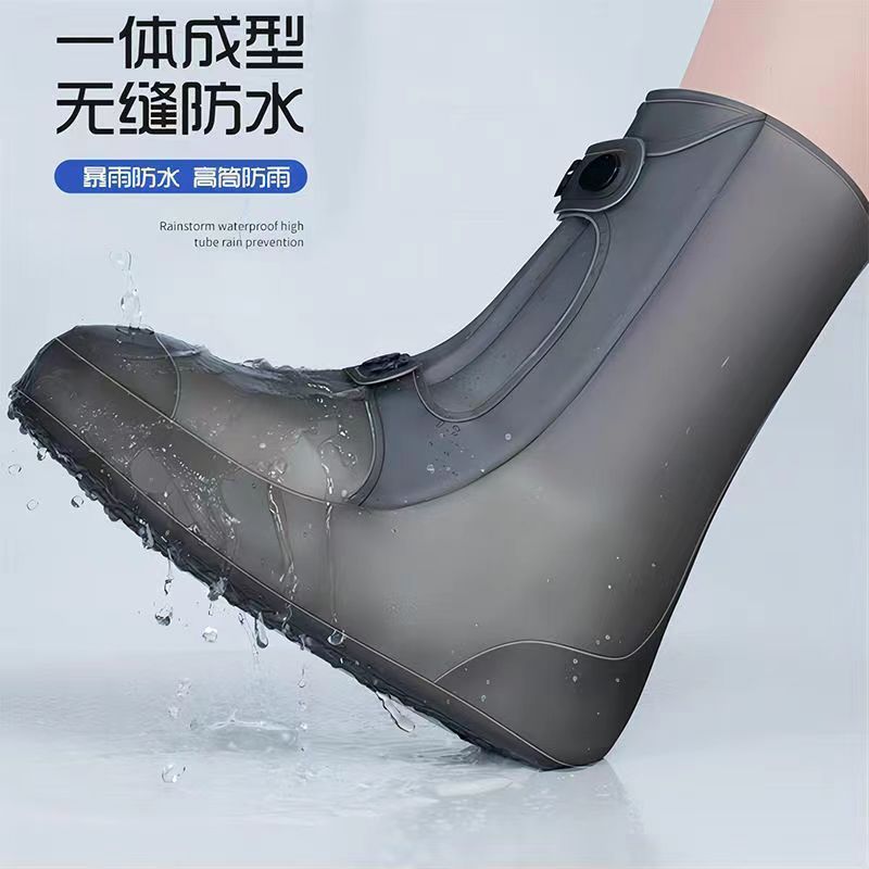 卸売厚みのある防雨防水靴カバー黒スキーフットカバー冬暖かい男性と女性の屋外レインブーツレインブーツ耐摩耗性|undefined