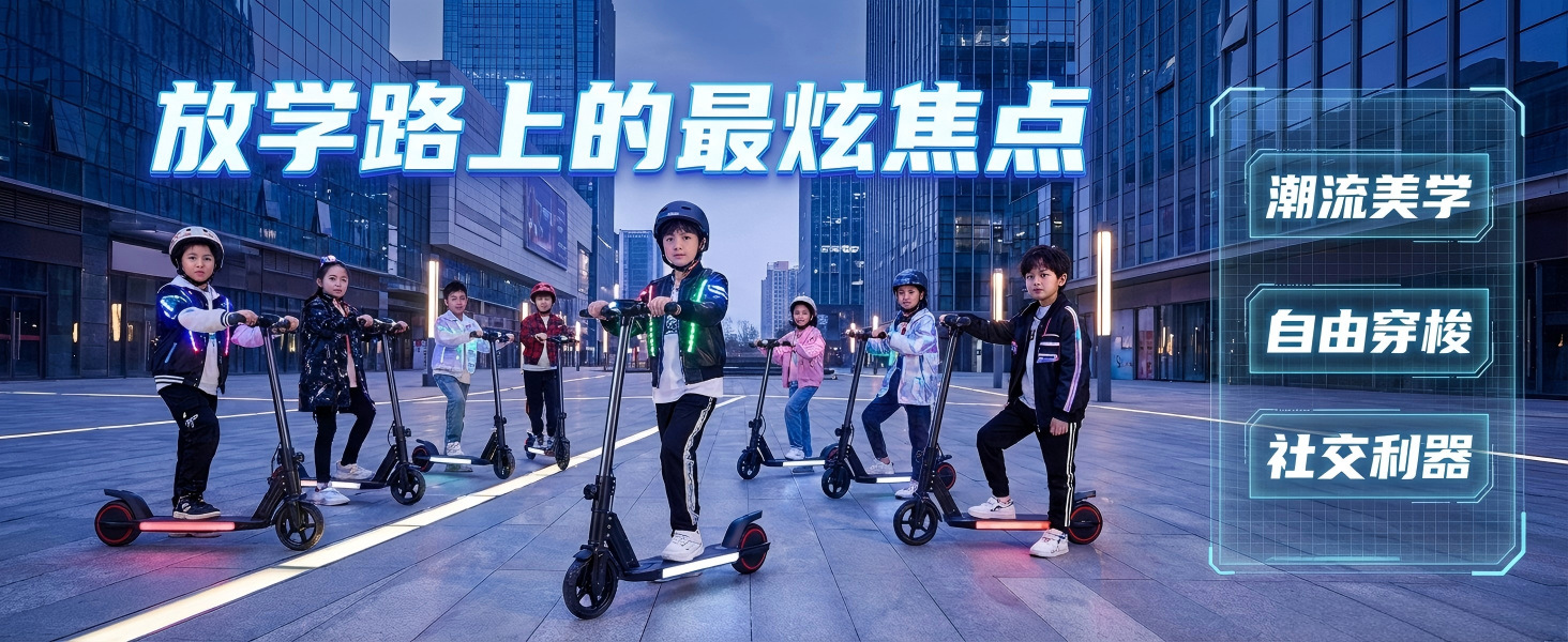 Rideker Cross-Border Two-Wheeled Children's Electric Scooter Rechargeable Model 6.3inch Portable Small Folding Children's Scooter Factory