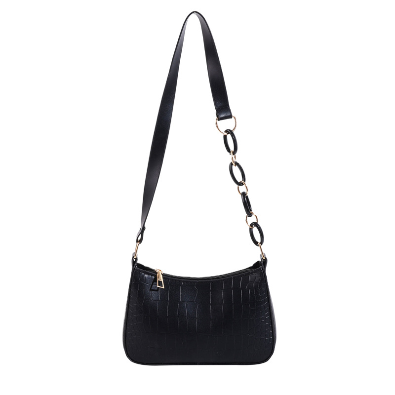 Nicho francés cocodrilo bolso de mujer bolso debajo de la axila 2024 verano nuevo estilo de alta calidad cadena de textura bolso de hombro universal