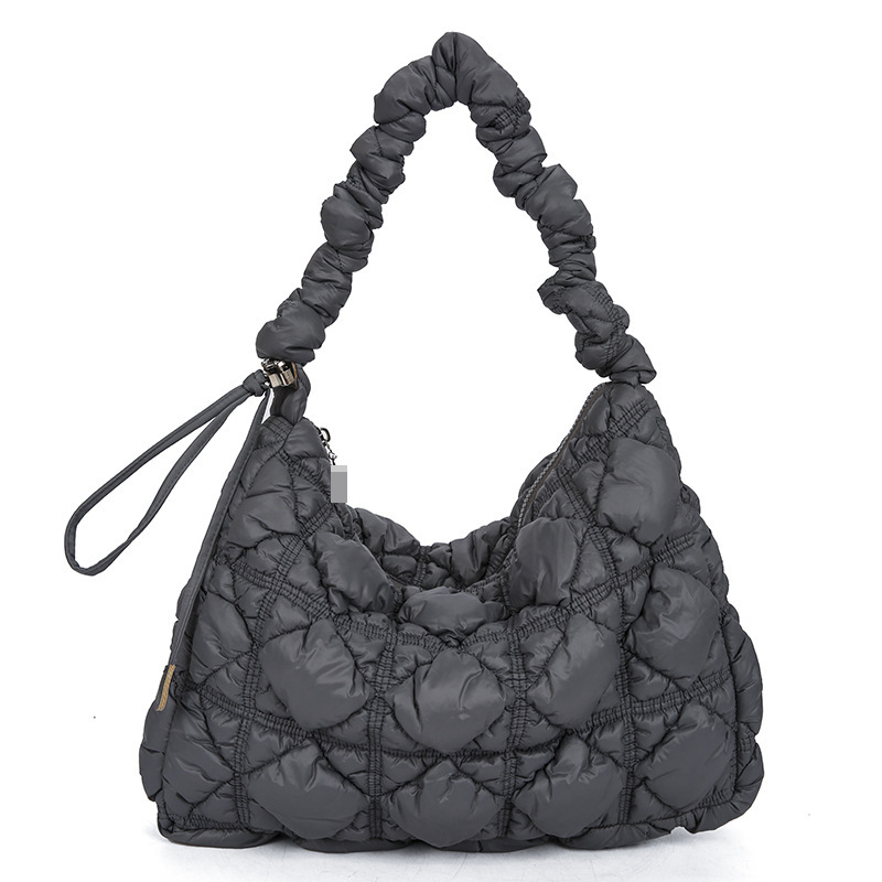 New Wandering Cloud Bag Bubble Pleated Down Bag Shoulder Bag Crossbody Bag Hand-held Armpit Bag_voghion.com
