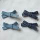Vintage Denim blue bow fabric accessories diy hairpin headdress clothing footwear accessories with wholesale