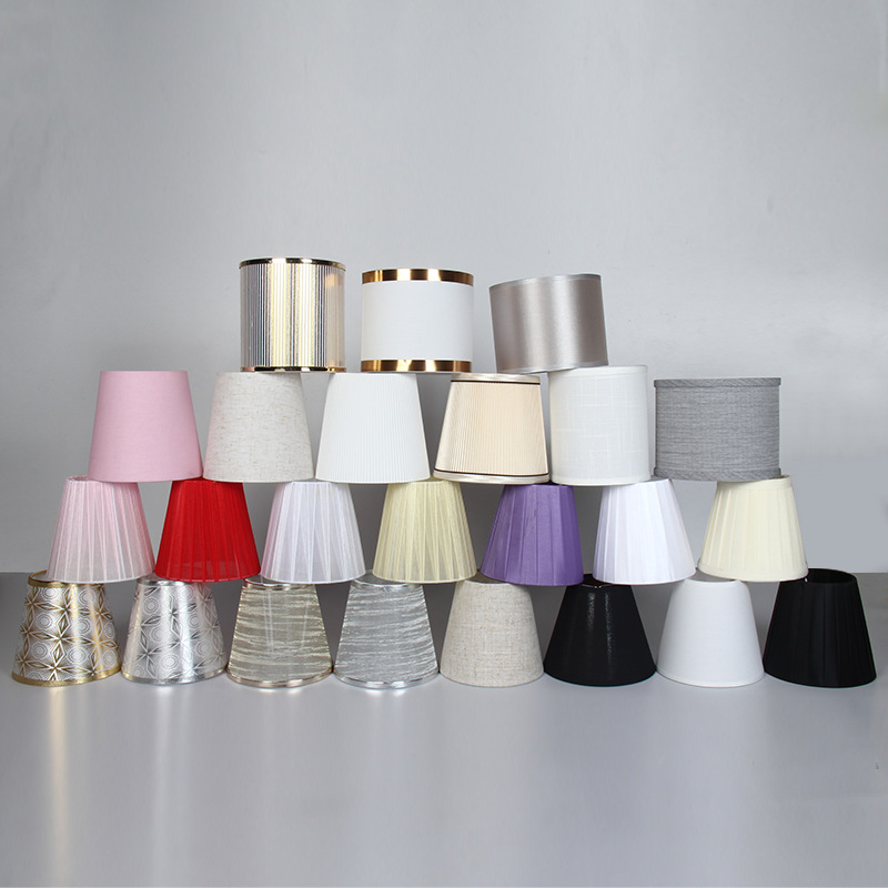 Xiaoping Post pantalla lámpara de mesa Shell pantalla de tela accesorios de iluminación cubierta de etiqueta plana simple pantalla de piso al por mayor
