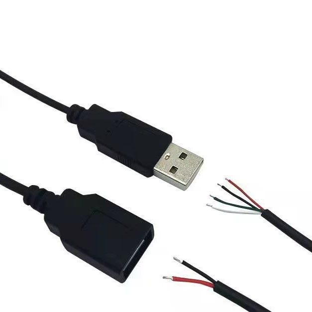 Android одноцветный USB мужской- женский кабель 2-жилка зарядка кабель 4-жильный кабель данных силовой кабель с машинной кабель заводская оптовая продажа